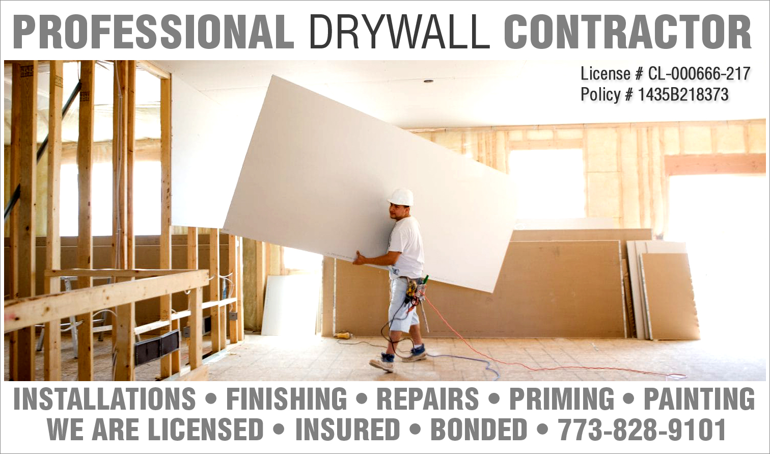 Drywall Hanging and Taping In Chicago