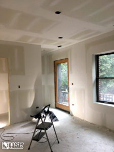 master bedroom drywall installation